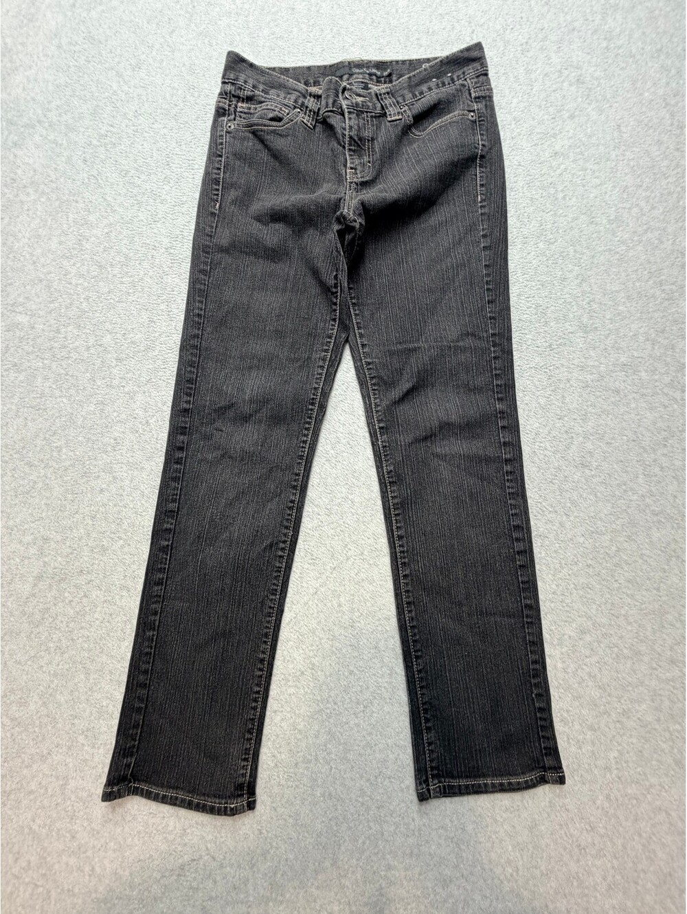 Calvin Klein Womens Skinny Jeans Size 8 29 Black Denim Stretch Embroidered